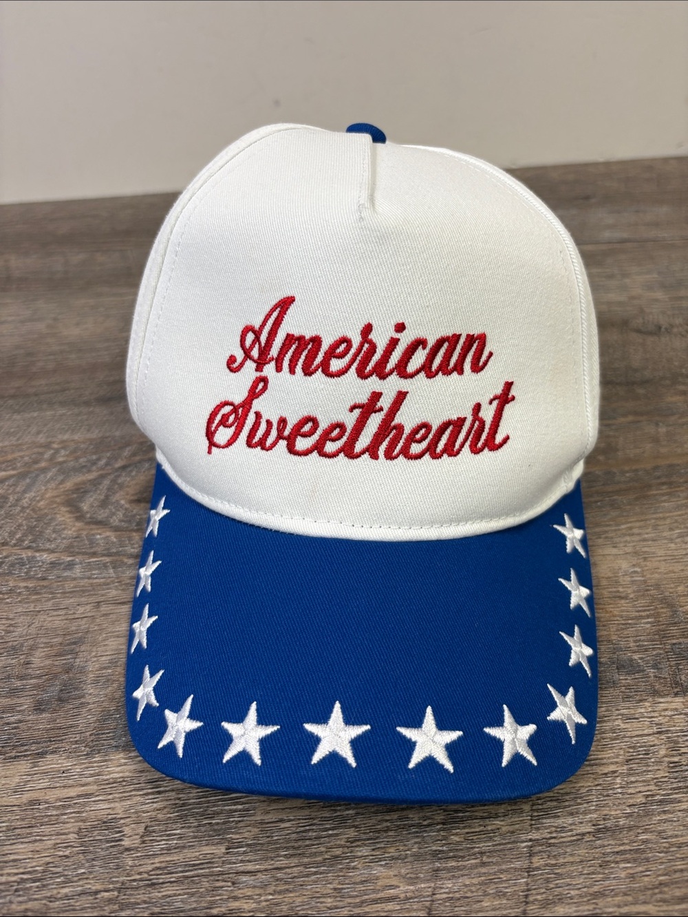 David & Young Sweetheart Patriotic Snapback Hat Red White Blue Star